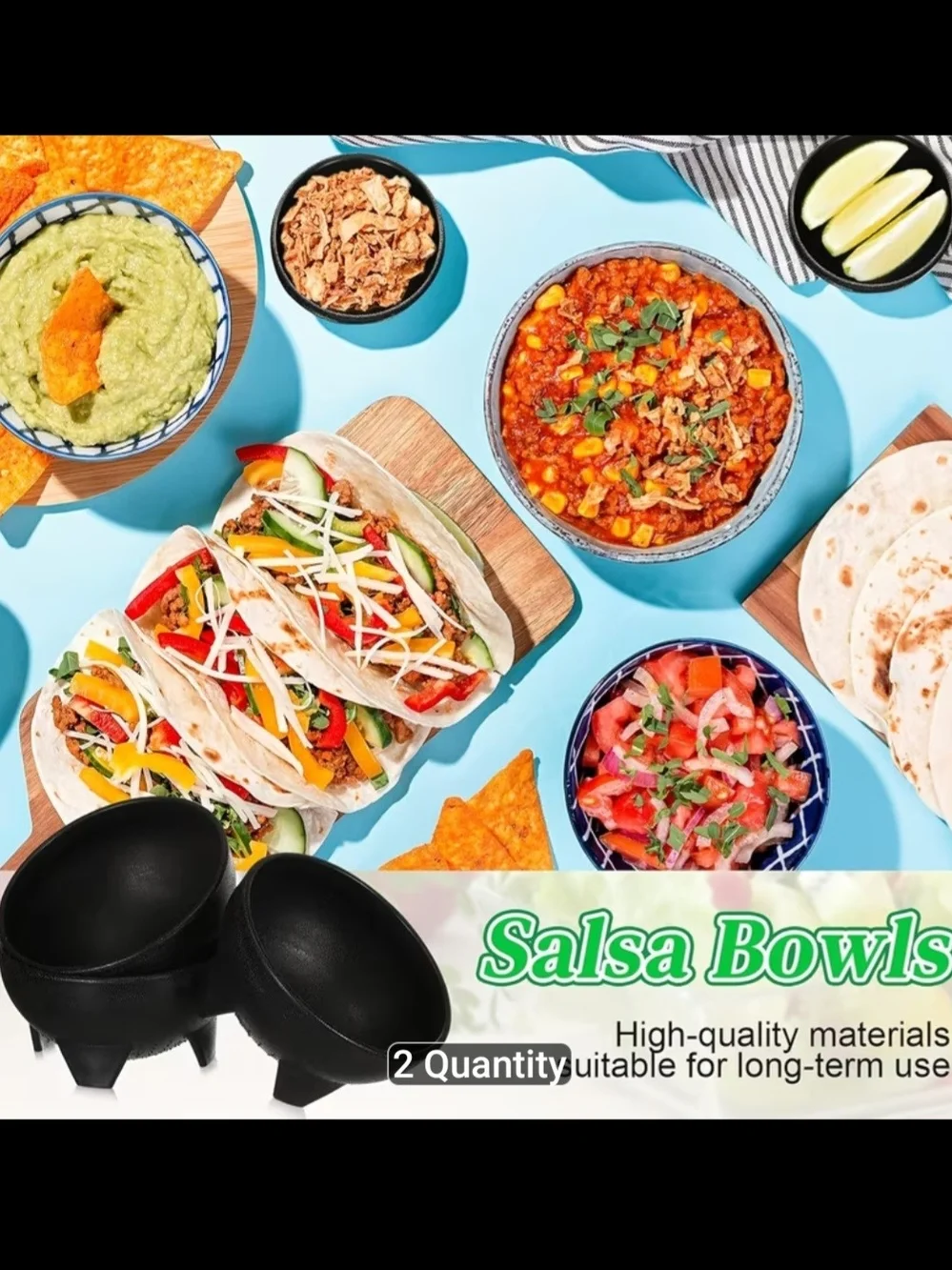 Footed Salsa Bowl Set - 2 Pieces